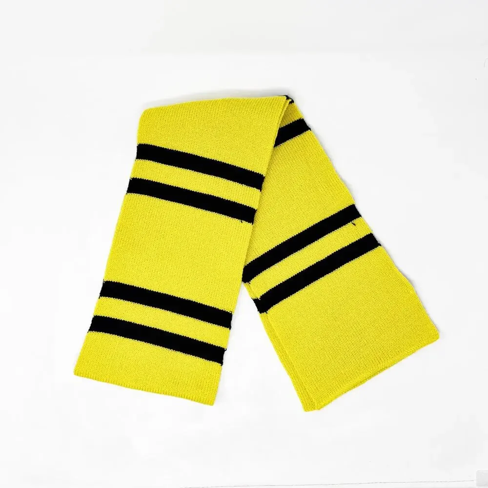 [Harry Potter] Wizarding World Hufflepuff Yellow Striped Scarf Hogwarts Cosplay